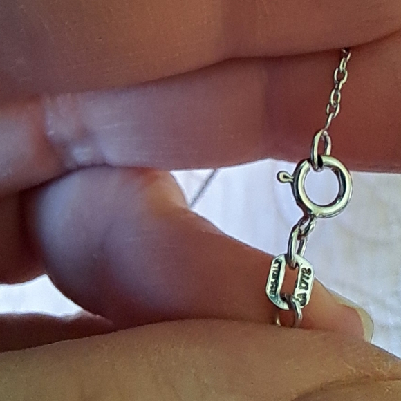 14kt Rose Gold Sterling Silver Diamond Double Heart Pendant Italian Necklace - Picture 8 of 12